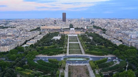 Paris view from the Eiffel tower 스톡 동영상 78195963