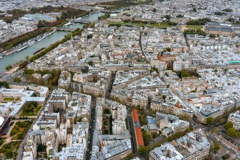 Paris. View from the Eiffel tower. Stock Photos