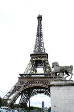Paris, view of the Eiffel Tower. Stock Photos