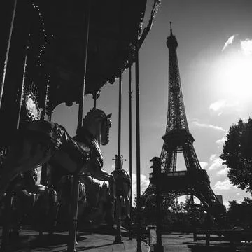 Paris view of Eiffel tower Stock Photos