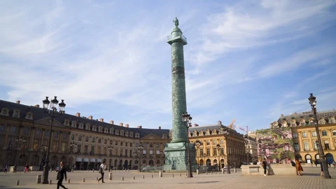 Paris, view of Place Vendome Stock-Footage 90744771