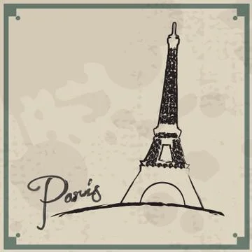 Paris vintage background Stock Illustration