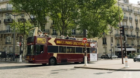 Paris visiting bus Stock Footage 68821419