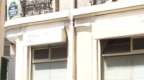 Paris Wall Low Angle Stock Footage 41773868