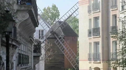 Paris Windmill Stock Footage 36034601