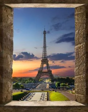 Paris from window 스톡 사진