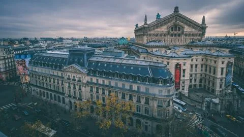 Paris_opera_panorama Stock Photos