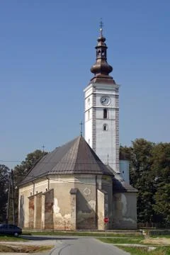 Parish Church of the Assumption of the Virgin Mary in Nova Raca, Croatia Stock Photos
