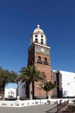 Parish church of san miguel, plaza de la constitución, teguise, lanzarote, c Stock Photos