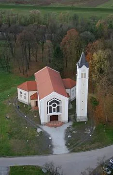 Parish Church of St. John of Nepomuk in Glina, Croatia Stock Photos