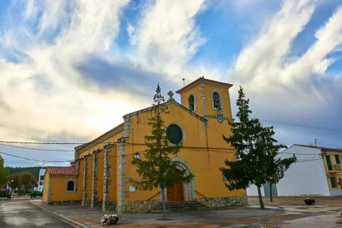 A parish under a cloud cover Stock Photos