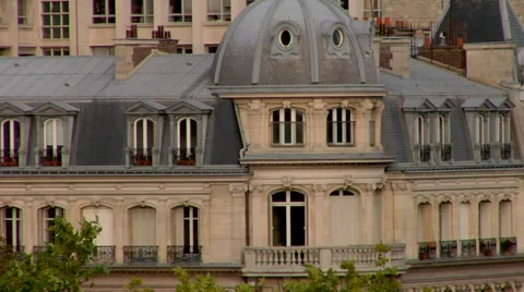 Parisian Apartment on Corner Stock Footage 47534293