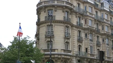 Parisian building Stock Footage 47550091