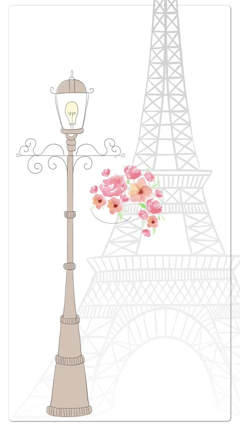 Parisian cafe, on the table wine and a glass, landscapes of French streets.  Stock Footage 274470563