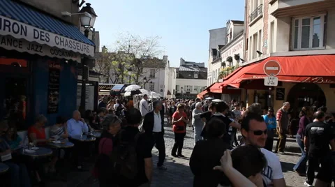 The Parisian manmarte piple Stock Footage 4208154