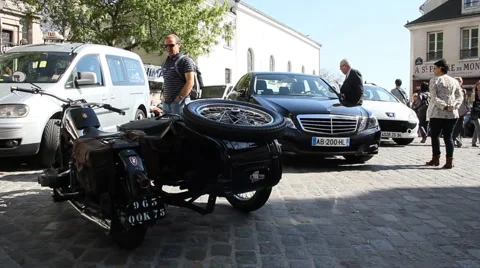 The Parisian moto Stock Footage 3476348