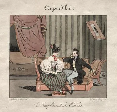Parisian Occasions: The Complement of the Students. Henry Bonaventure Monni.. イラスト素材