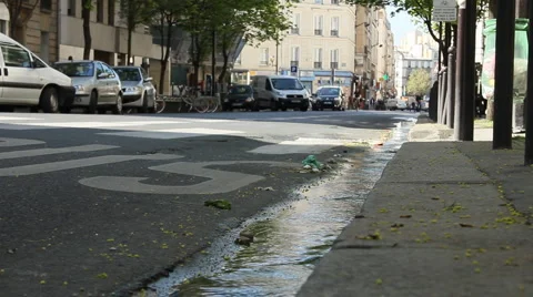 The Parisian Road a stream2 Stock Footage 3476466