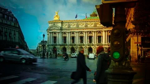 Paris,view of the Opera Garnier. Stock Photos