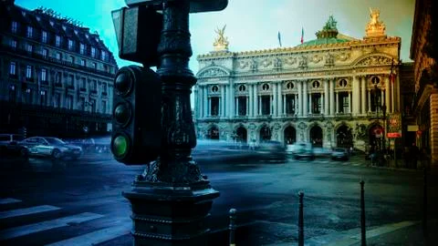 Paris,view of the Opera Garnier. 스톡 사진