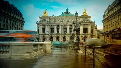 Paris,view of the Opera Garnier. Stockfoto's