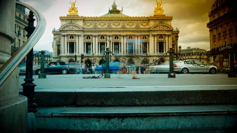 Paris,view of the Opera Garnier. Stock Photos