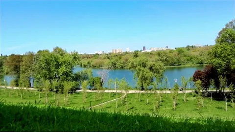 Park from above Stock Footage 153676097