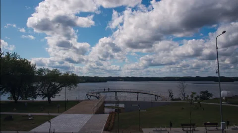 Park and lake time lapse 動画素材 44987481