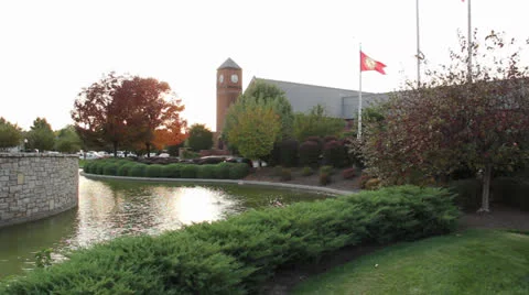 Park and Library Pan 動画素材 22497369