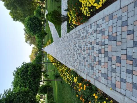 Park and nature path 스톡 사진