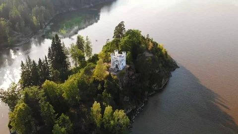 Park with architecture 스톡 동영상 128775748