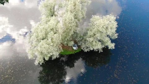 Park with architecture Stock Footage 129120746