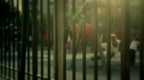 Park behind bars Stock Footage 23912901