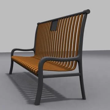 Park bench 3D Model