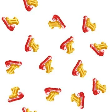 Park bench and clock for date isometric icon seamless pattern Stock Illustration