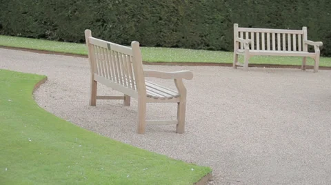 Park bench in beautiful setting Stock Footage 38848151