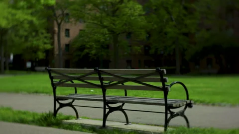 Park Bench Camera Tilts Stock Footage 277423466