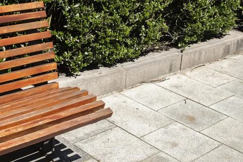 Park Bench Copy Space Background Foto stock
