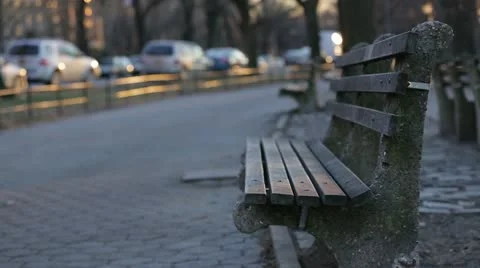 Park Bench Stock Footage 21429677