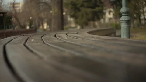 Park bench Stock Footage 124892986