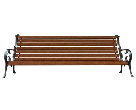 Park Bench Front Stock Illustration