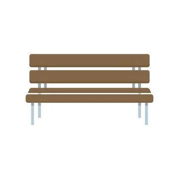 Park bench icon flat isolated Ilustración de archivo