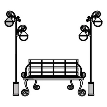 Park bench icon Ilustração Stock