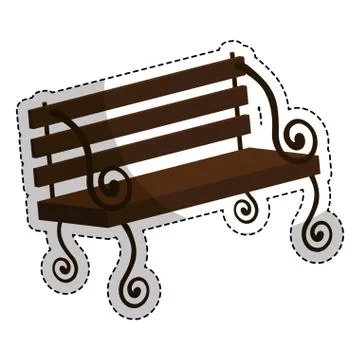 Park bench icon Ilustração Stock