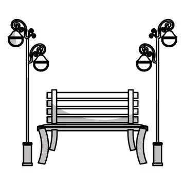 Park bench icon Ilustração Stock