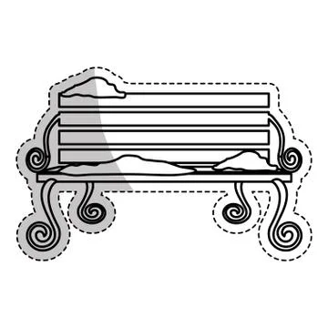 Park bench icon Stock Illustration