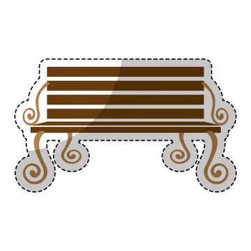Park bench icon Illustrazione stock