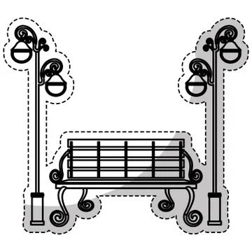 Park bench icon Ilustração Stock