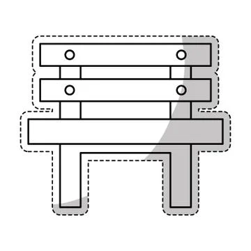 Park bench icon Ilustração Stock