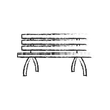 Park bench icon Illustrazione stock